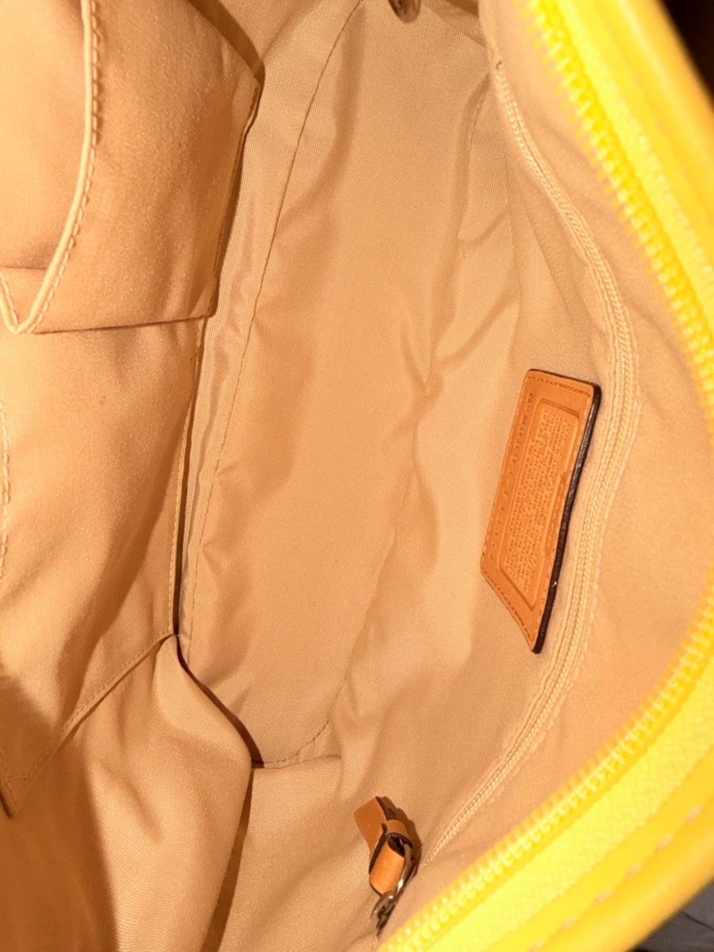 Coach Yellow Leather Shoulder Bag - Picture 4 of 13